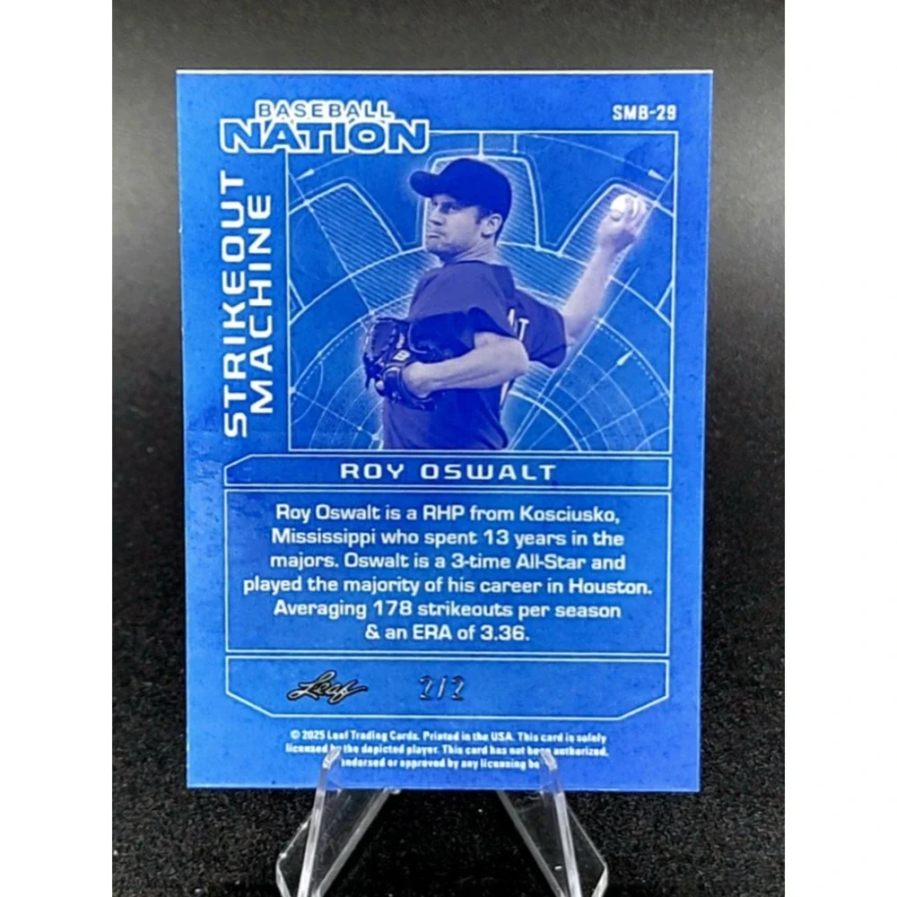 2025 Roy Oswalt 2/2 Strikeout Machine Red Shimmer Refractor Houston Astros HOF